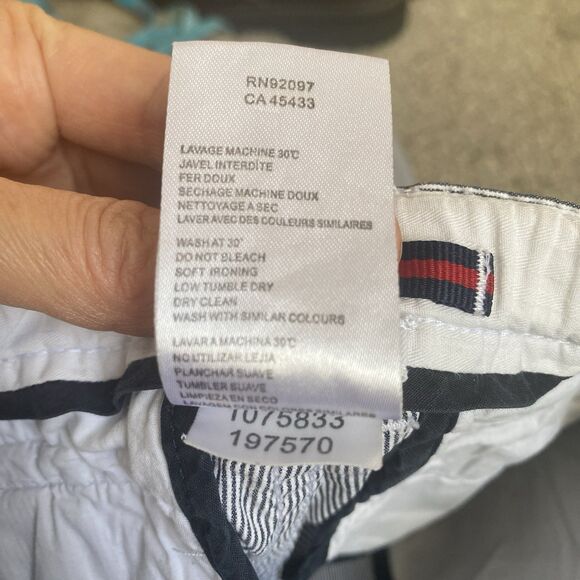 Jacadi Pants Kids 3T /88cm Striped Roll Tab Straight Leg Adjusted Waist - Picture 5 of 12